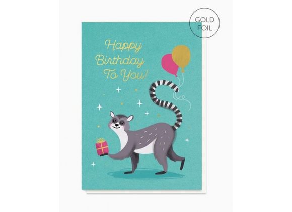 Lemur Birthday Card - Happy Birthday to you!!