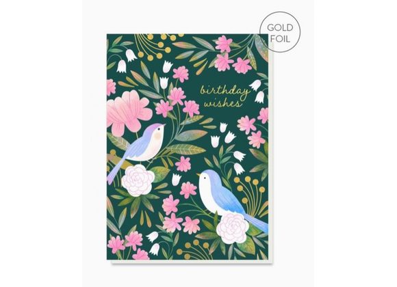 Bluebird Blossom Birthday Card