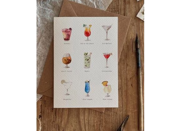 Cocktails card by Brooke Marie