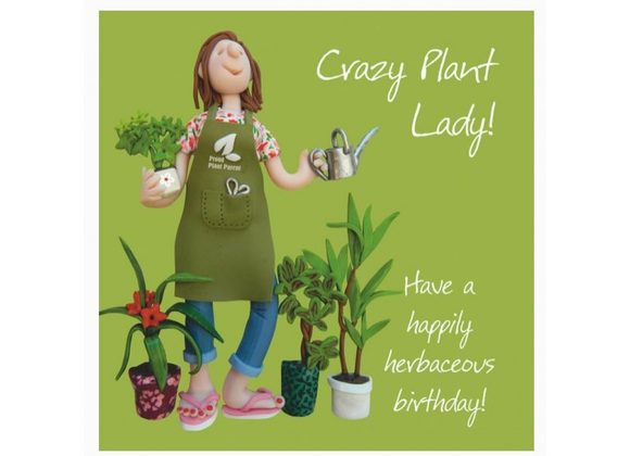 Crazy Plant Lady Birthday Card by Erica Sturla
