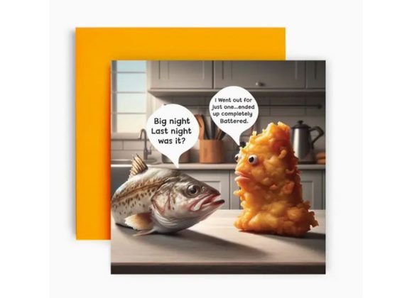 Completely Battered Fish Card 