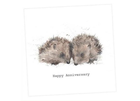 Hedgehogs Anniversary Card by Crumble & Core 