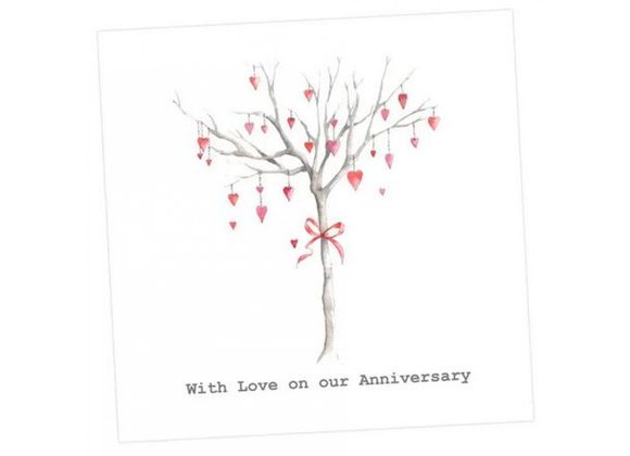 Heart Tree Anniversary Card by Crumble & Core 