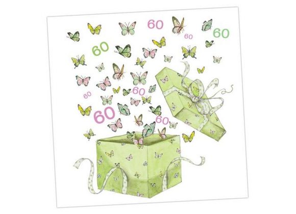 Butterfly 60th Birthday Card by Crumble & Core 