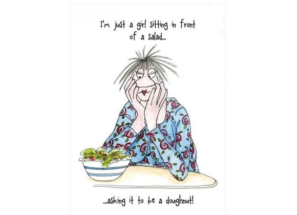 Sitting in front of a salad... - Camilla & Rose Card