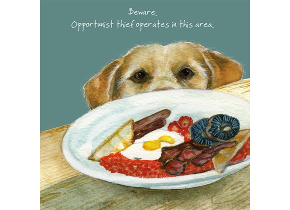 Opportunist thief - Dog Greeting Card