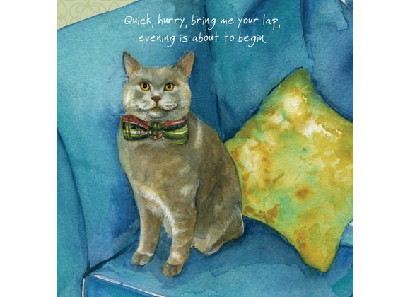 Lilac British Shorthair Cat Greeting Card