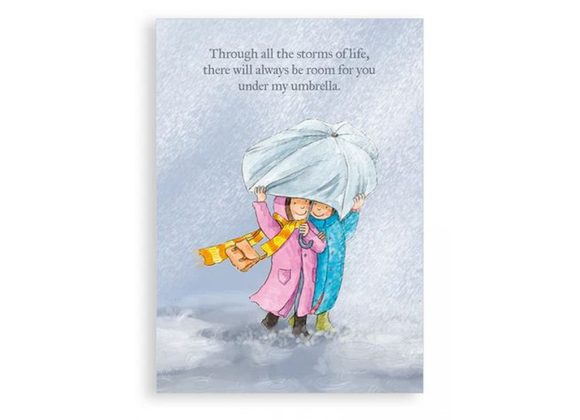 Under my umbrella Greetings card - Nice Things By Helena