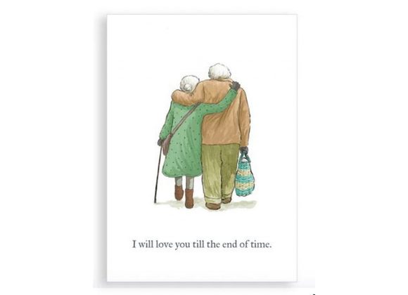 Till the end of time Greetings card - Nice Things By Helena