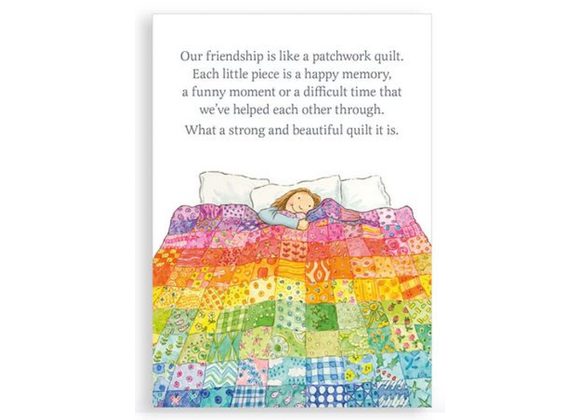 Patchwork Quilt Greetings card - Nice Things By Helena