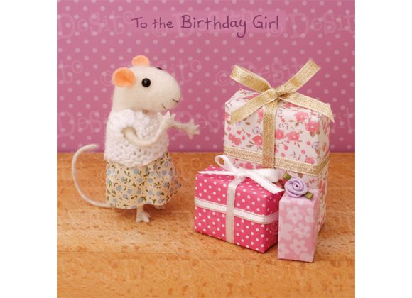  To the Birthday Girl - Mouse with Presents