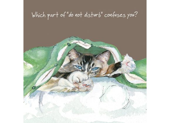 Do not disturb - Cat Greeting Card by The Little Dog Laughed