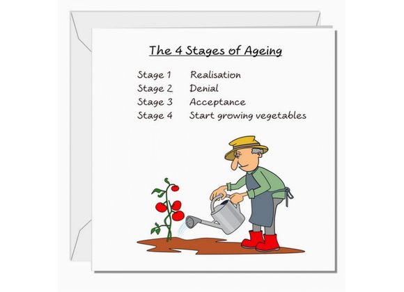 Four Stages Ageing - Male Birthday Card