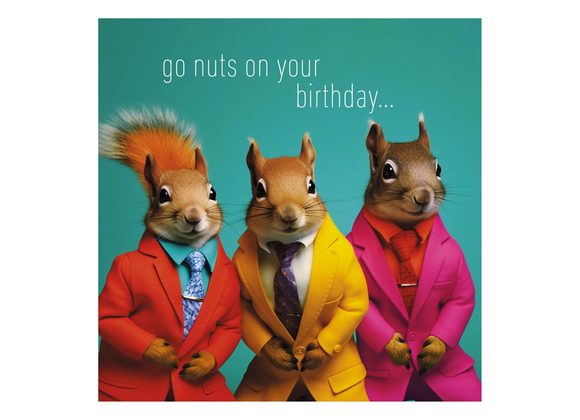 go nuts on your Birthday Squirrels - Coola Coola Card