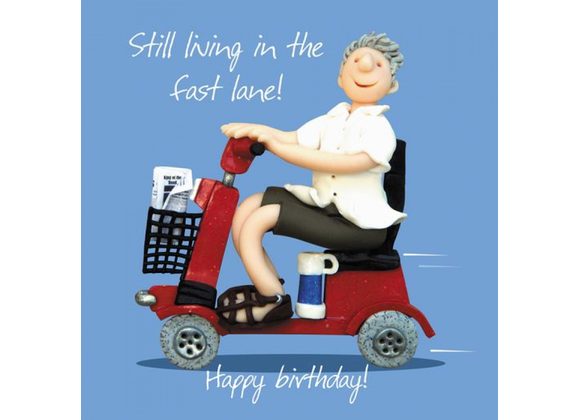 Livng in the fast lane! Birthday card by Erica Sturla