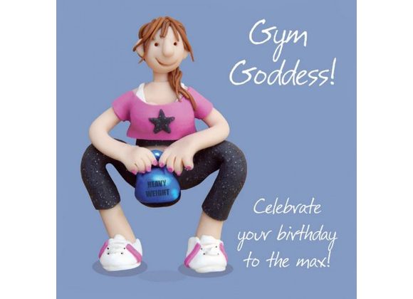 Gym Goddess! Birthday card by Erica Sturla