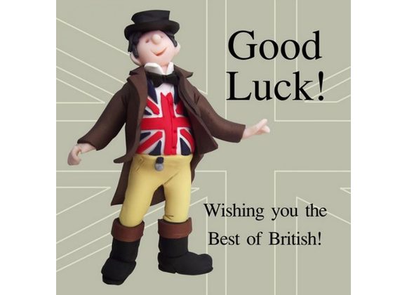 Good Luck! Wishing you the Best of British! card by Erica Sturla