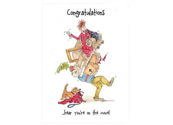 Congratulations ... hear you're on the move! Camilla & Rose Card