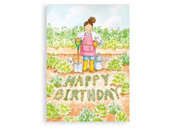 A Happy Birthday Garden Greetings card - Nice Things By Helena