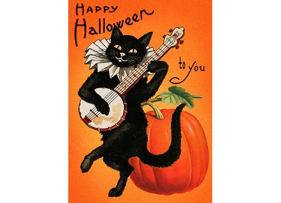 Black Cat Jig - Halloween Card