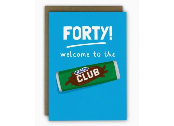 FORTY! Welcome to the Club,  card by Running with Scissors