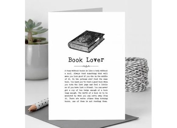 Book Lover Card With Quotes 