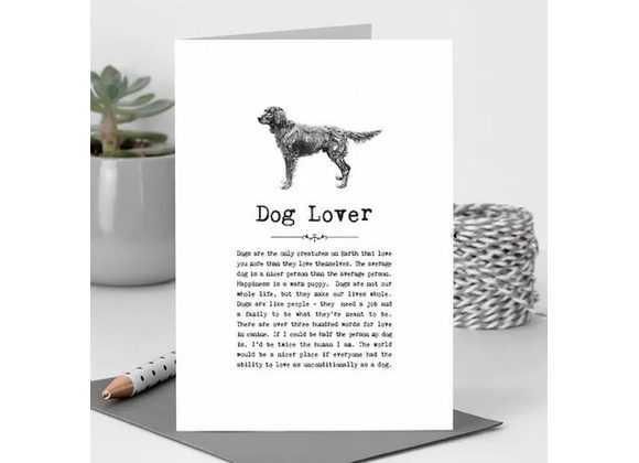 Dog Lover Card With Quotes 