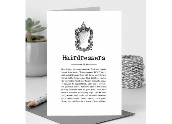 Hairdressers Card With Quotes 