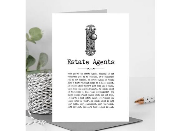 Estate Agents Card With Quotes 