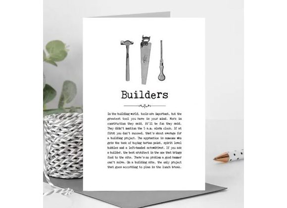 Builders Card With Quotes 