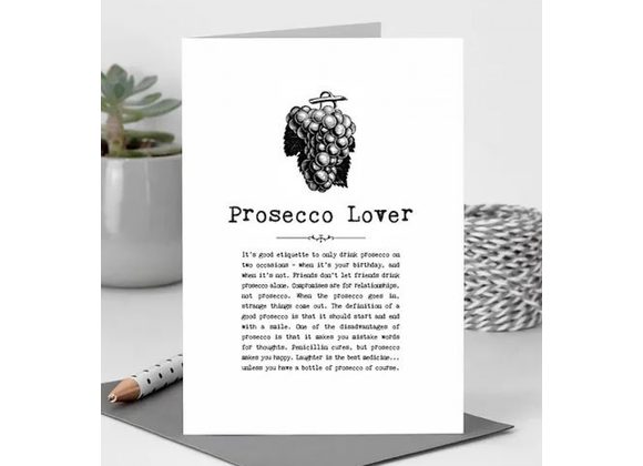 Prosecco Lover Card With Quotes 