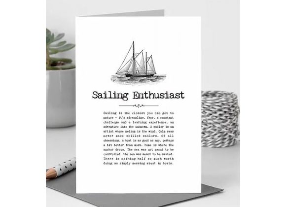 Sailing Enthusiast Card With Quotes 