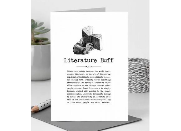 Literature Buff Card With Quotes