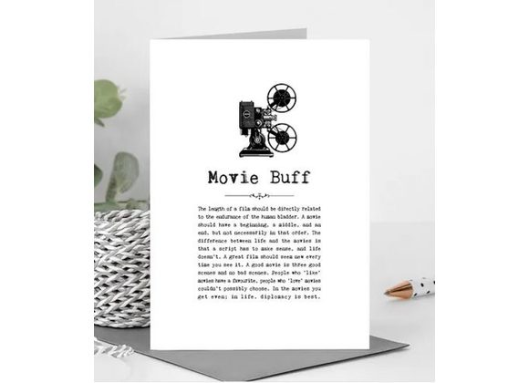 Movie Buff Card With Quotes 