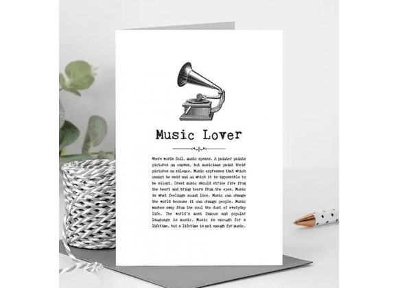 Music Lover Card With Quotes 