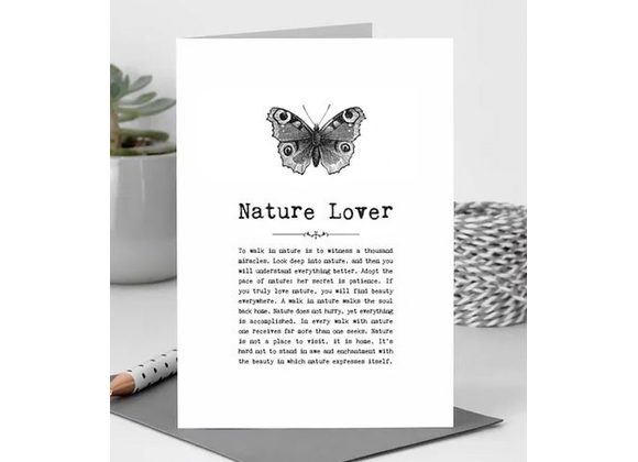 Nature Lover Card With Quotes 