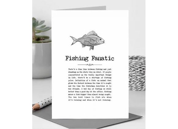 Fishing Fanatic Card With Quotes 