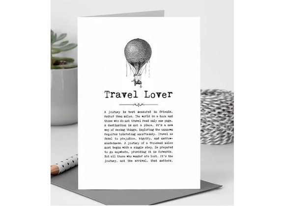 Travel Lover Card With Quotes 