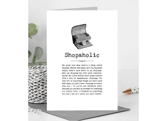 Shopaholic Card With Quotes 