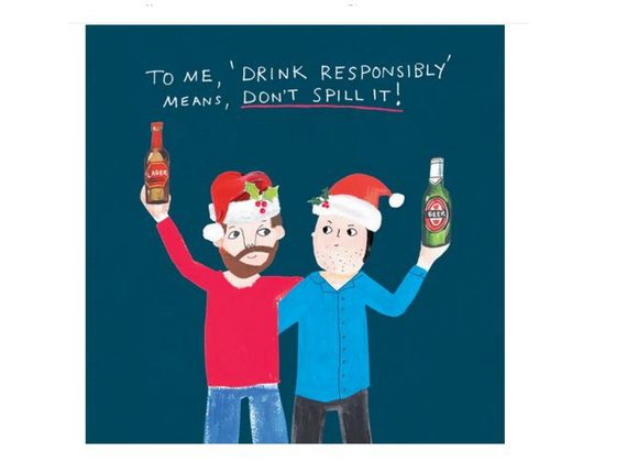 Drink Responsibly - Christmas Card