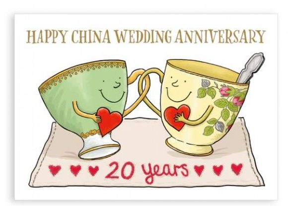 China Wedding Anniversary Greetings card - Nice Things By Helena