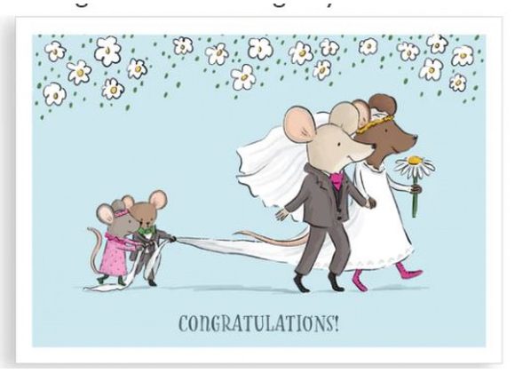 Congratulations Wedding Greetings card - Nice Things By Helena