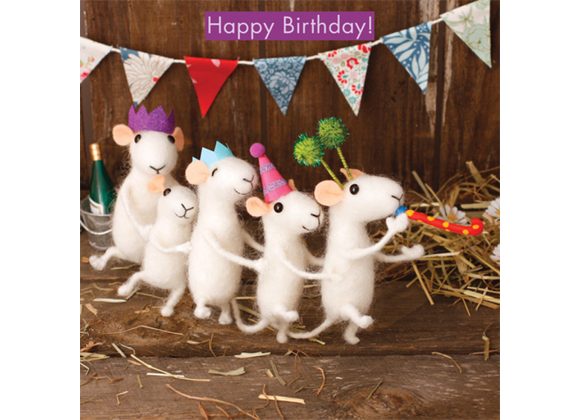 Mice Conga - Happy Birthday Card