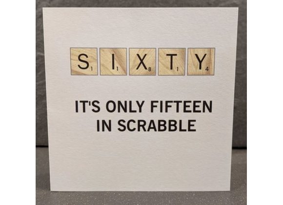 Sixty - Scrabble Card