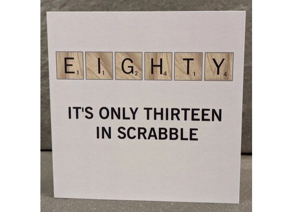 Eighty - Scrabble Card