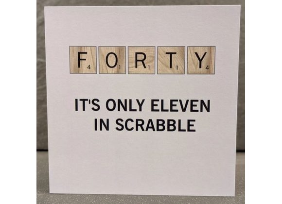 Forty - Scrabble Card