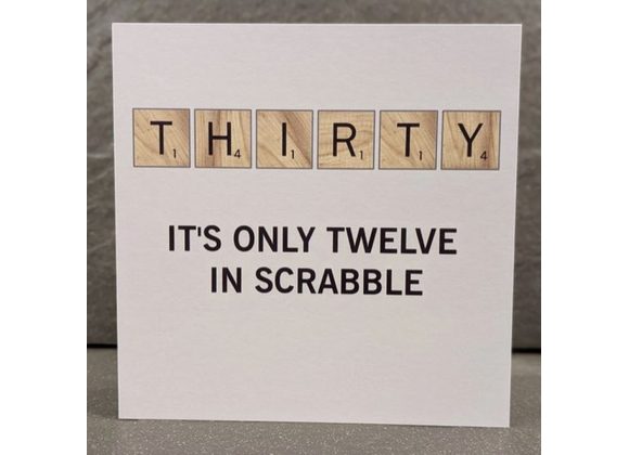 Thirty - Scrabble Card