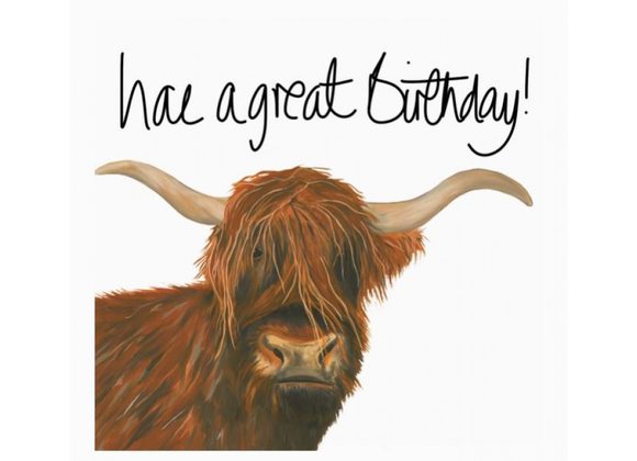 Hae A Great Birthday - Scottish Highland Cow