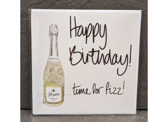 Happy Birthday - Time For Fizz! Prosecco Card