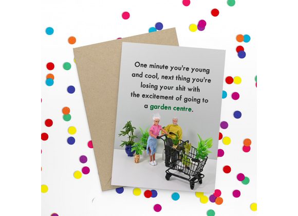 Garden Centre Excitement -Bold & Bright Card